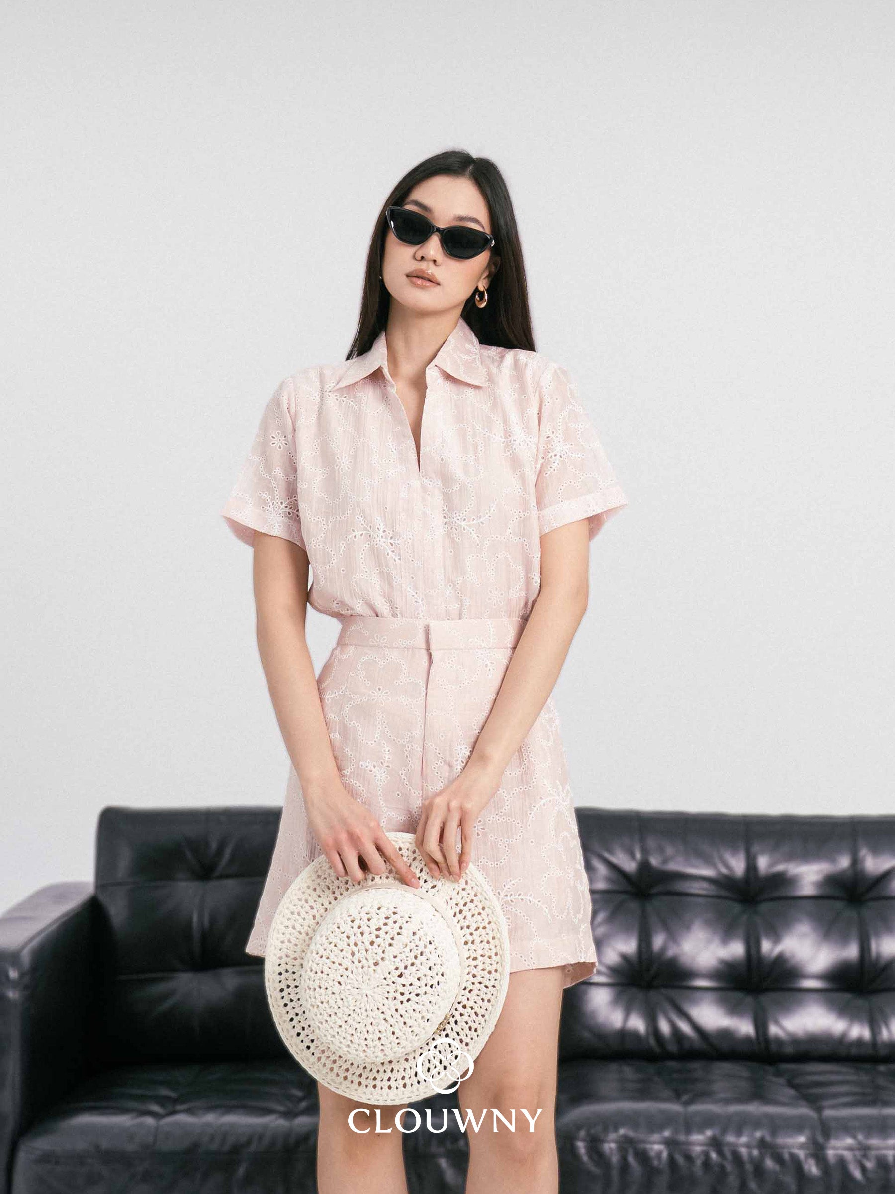 Carden Collar Embroidery Set - Pink